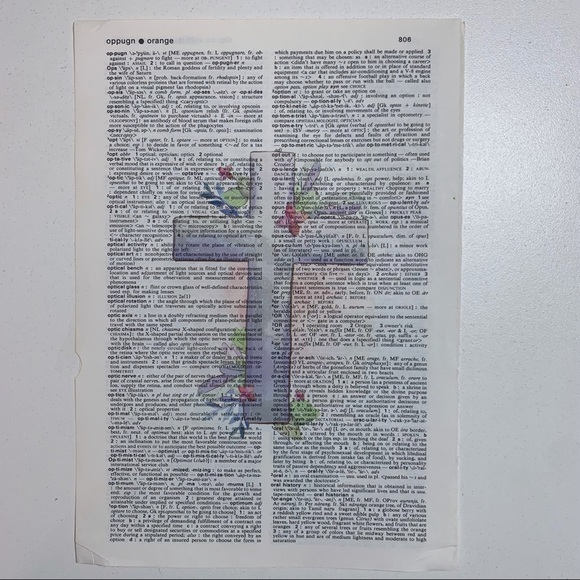 Dictionary Art Print Cross with Flowers, Vintage Art Print - Picture 3 of 3